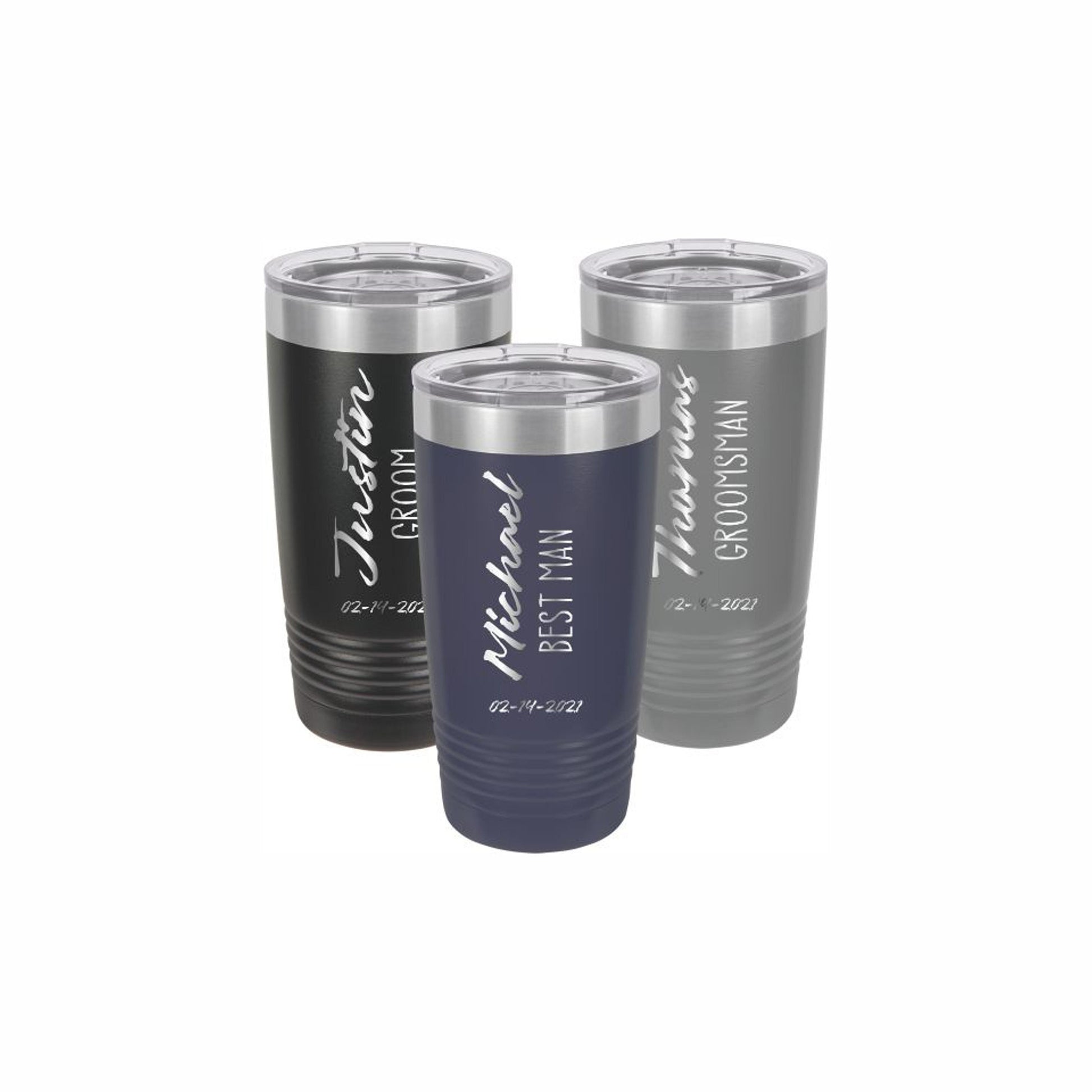Personalized Engraved Groomsmen Tumbler - a thoughtful custom gift