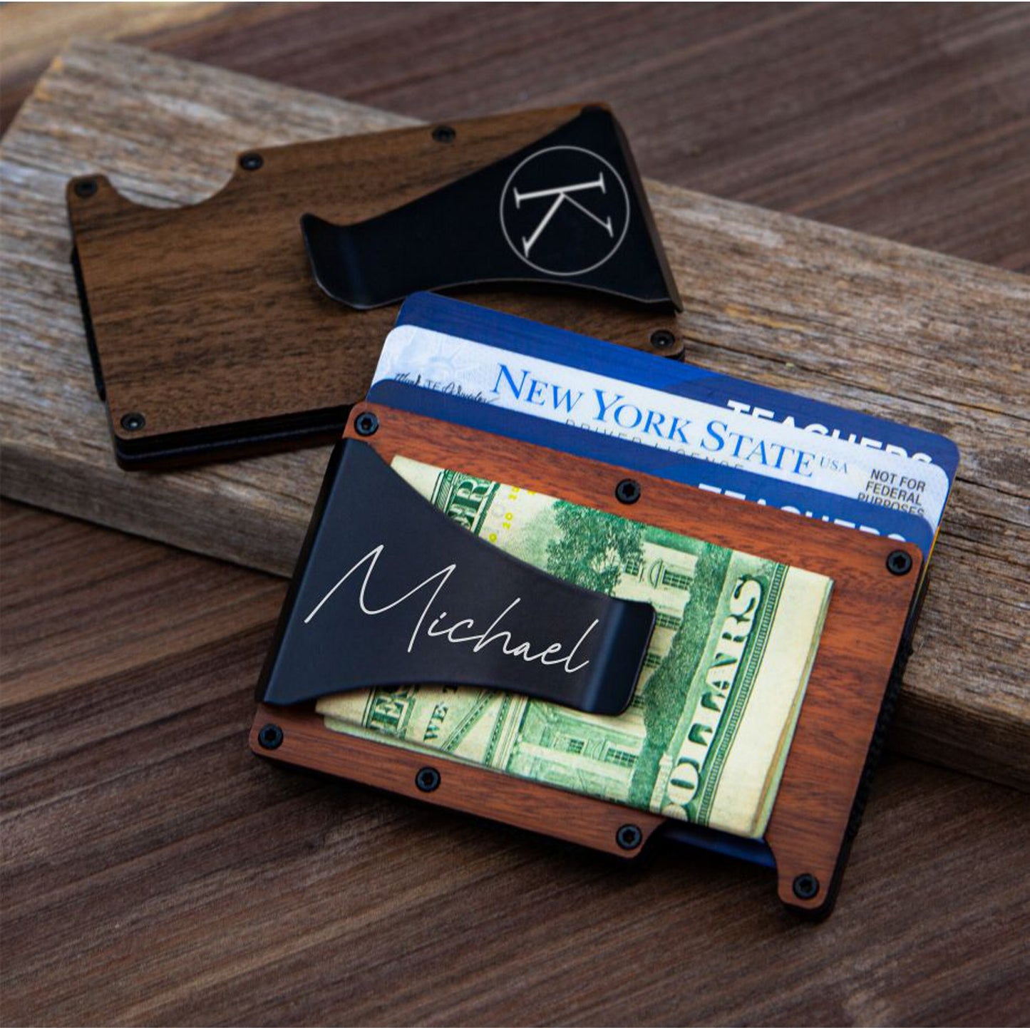 Groomsman Wallet Money Clip, Groomsmen Gifts,  Mens Personalized Card Holder,  Groomsman Gifts