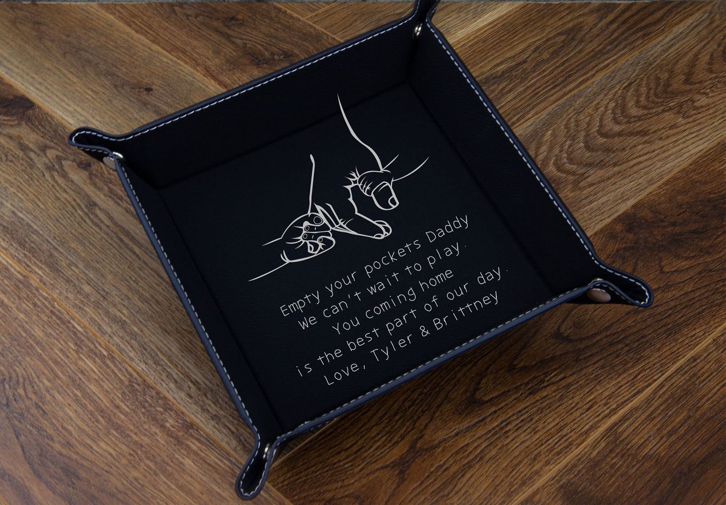 Personalized Father’s Day Valet Tray - personalization example