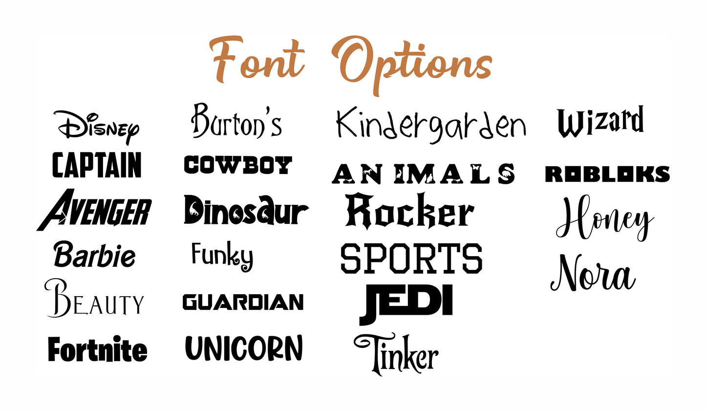 Kids Water Bottle with Name - color and style options