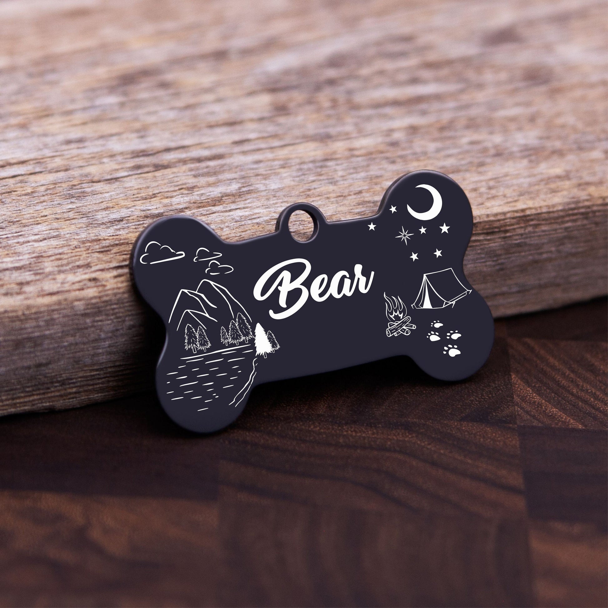 Personalized Bone Dog Tag - personalized engraved gift, family-made in Long Island