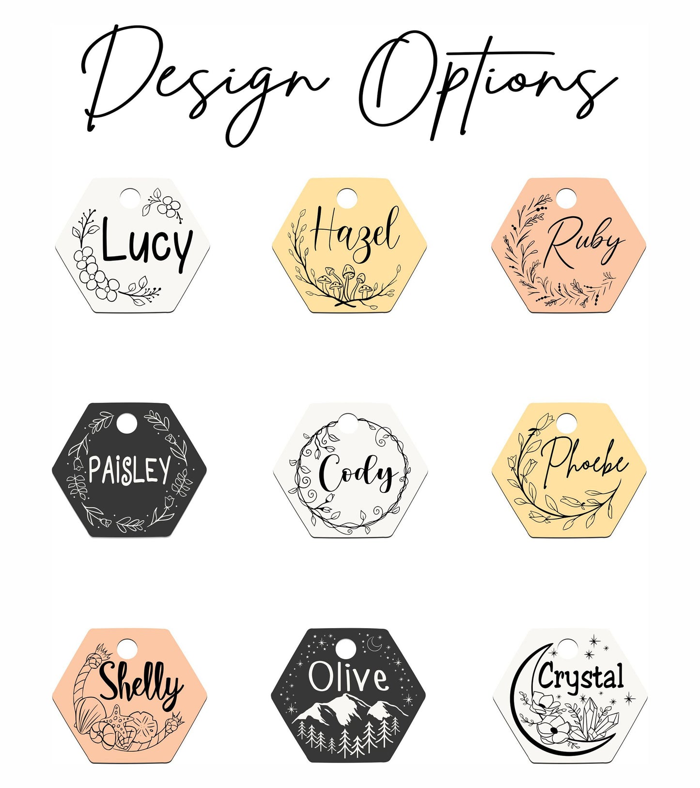 Personalized pet cat ID tag - color and style options
