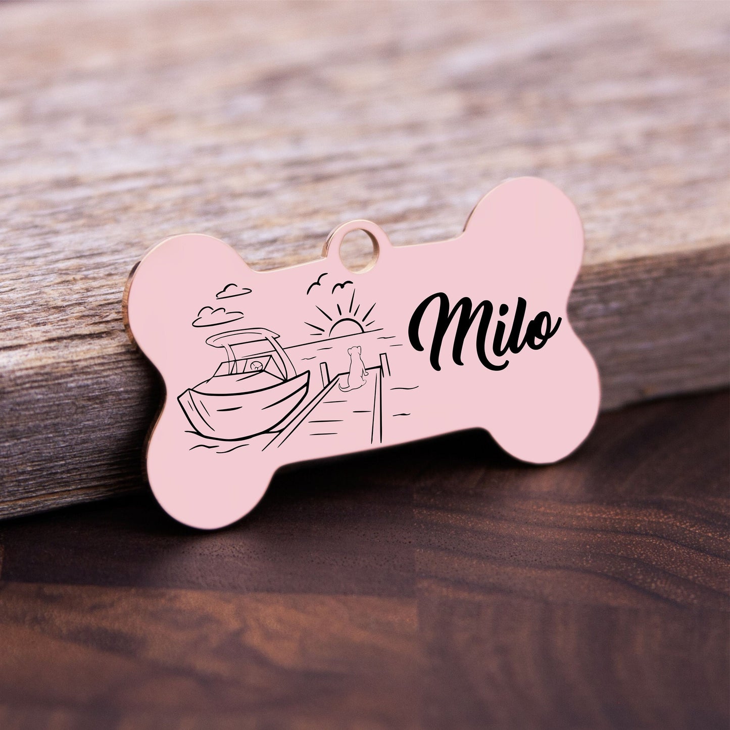 Personalized Bone Dog Tag - color and style options