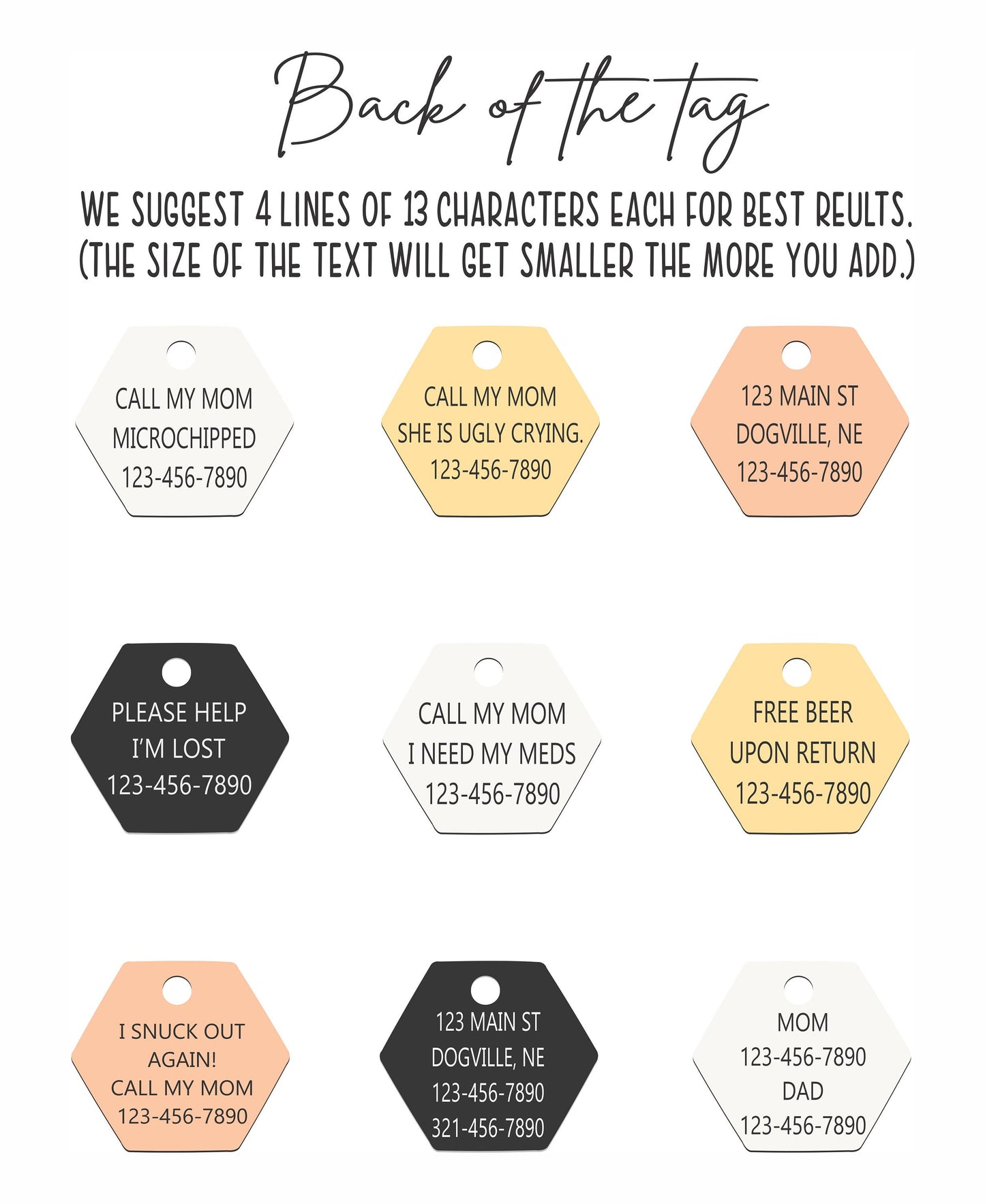 Personalized pet cat ID tag - a thoughtful custom gift