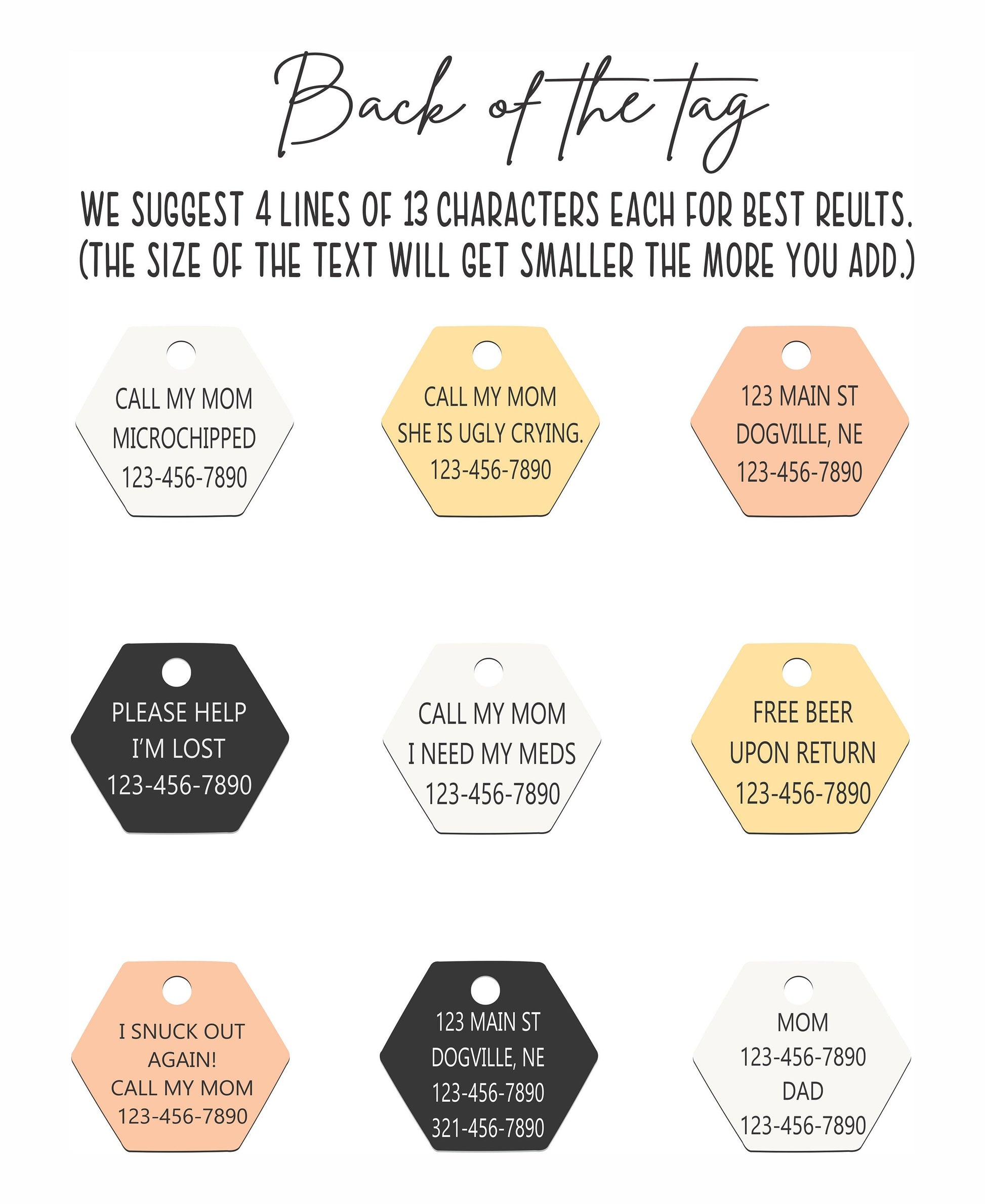 Personalized pet cat ID tag - a thoughtful custom gift