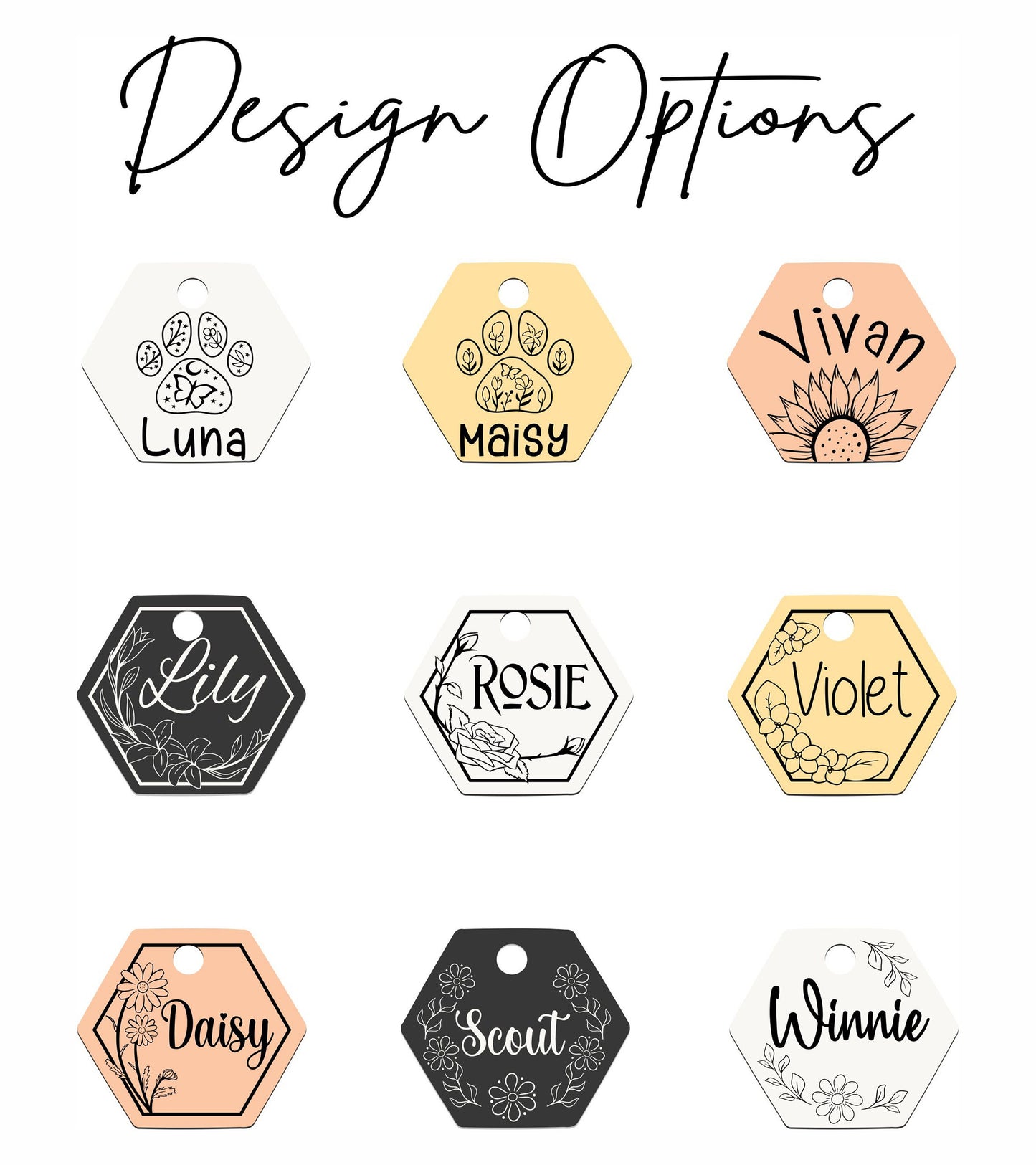 Personalized pet cat ID tag - personalization example