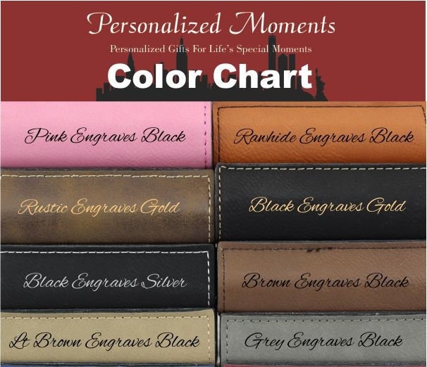 Personalized Leather Phone Stand - personalization example
