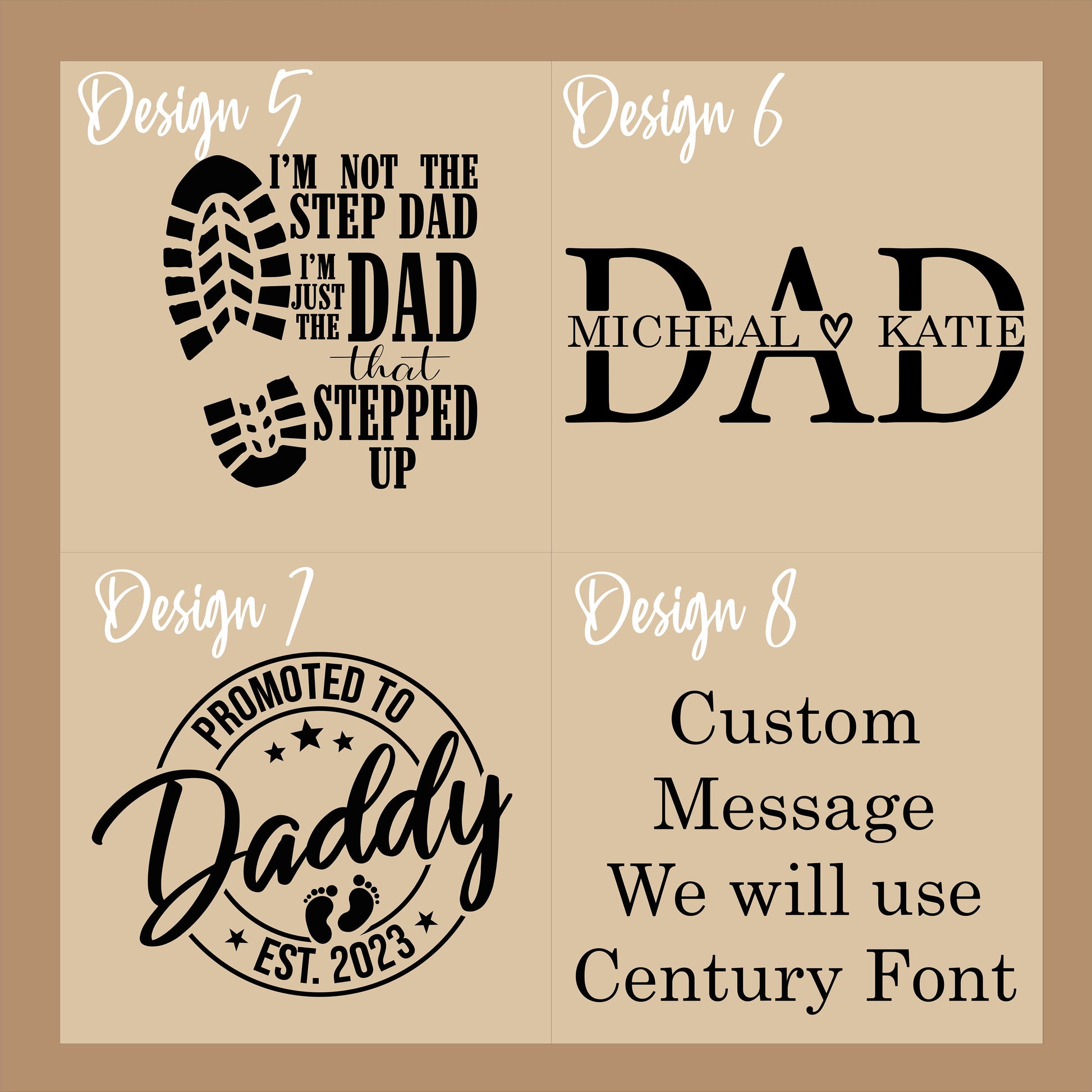 Personalized Valet Tray for Dad - color and style options