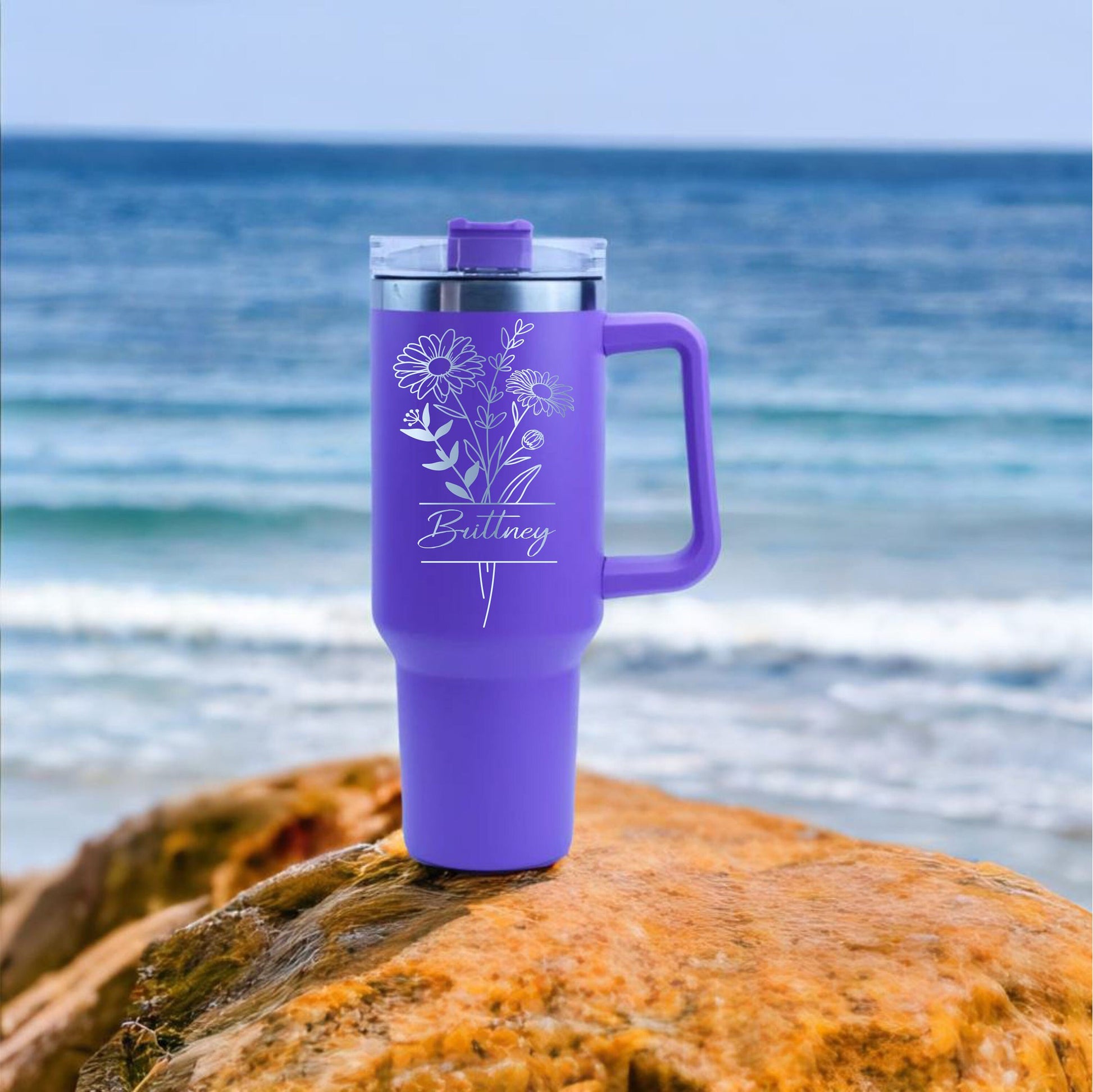 Personalized Birth Flower Tumbler - a thoughtful custom gift