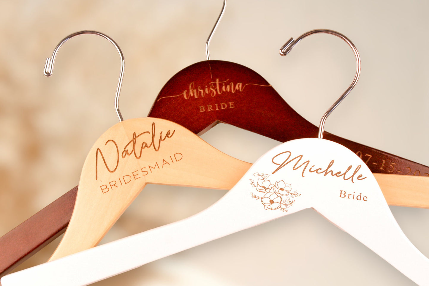 Personalized Bride Hanger - personalized engraved gift, family-made in Long Island