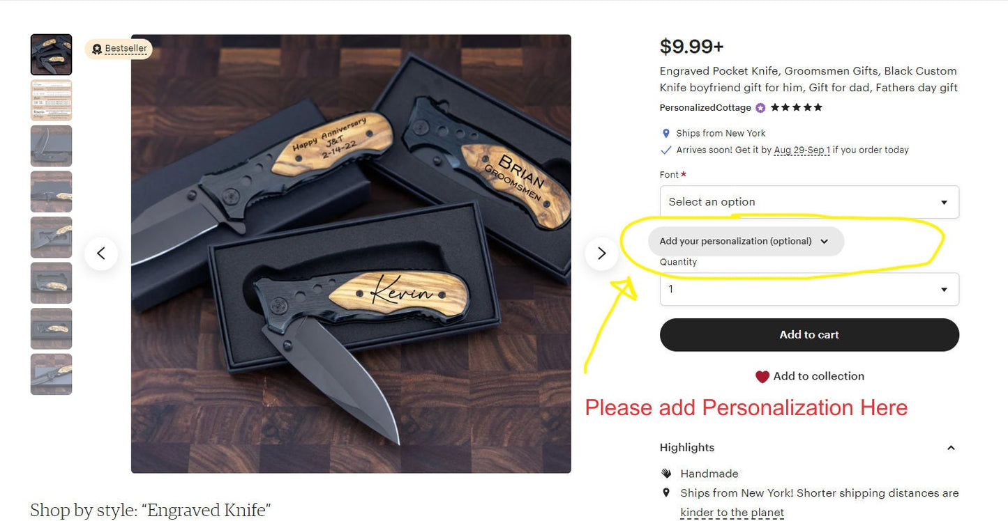 Personalized Engraved Pocket Knife - a thoughtful custom gift
