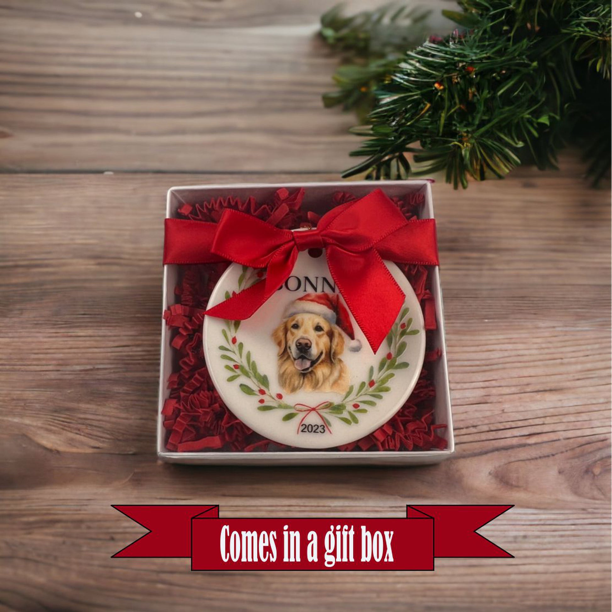 Custom Initial Christmas Ornament - color and style options