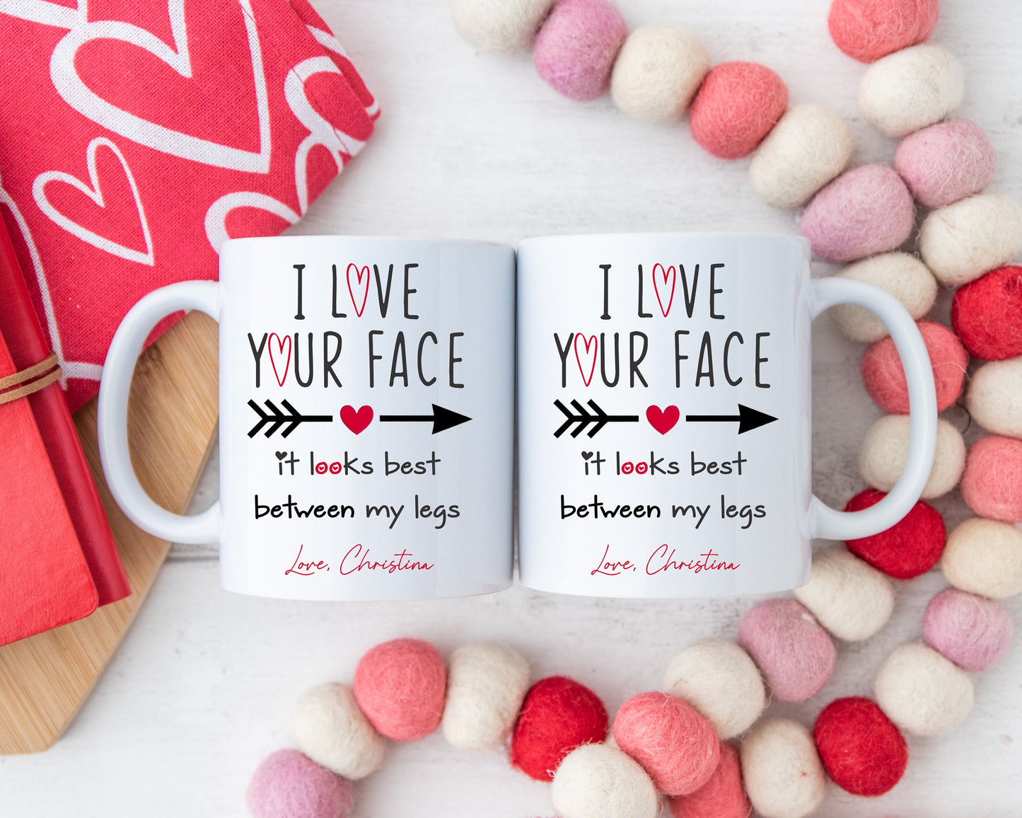 Funny Anniversary Coffee Mug: I Love Your Face Gift - color and style options