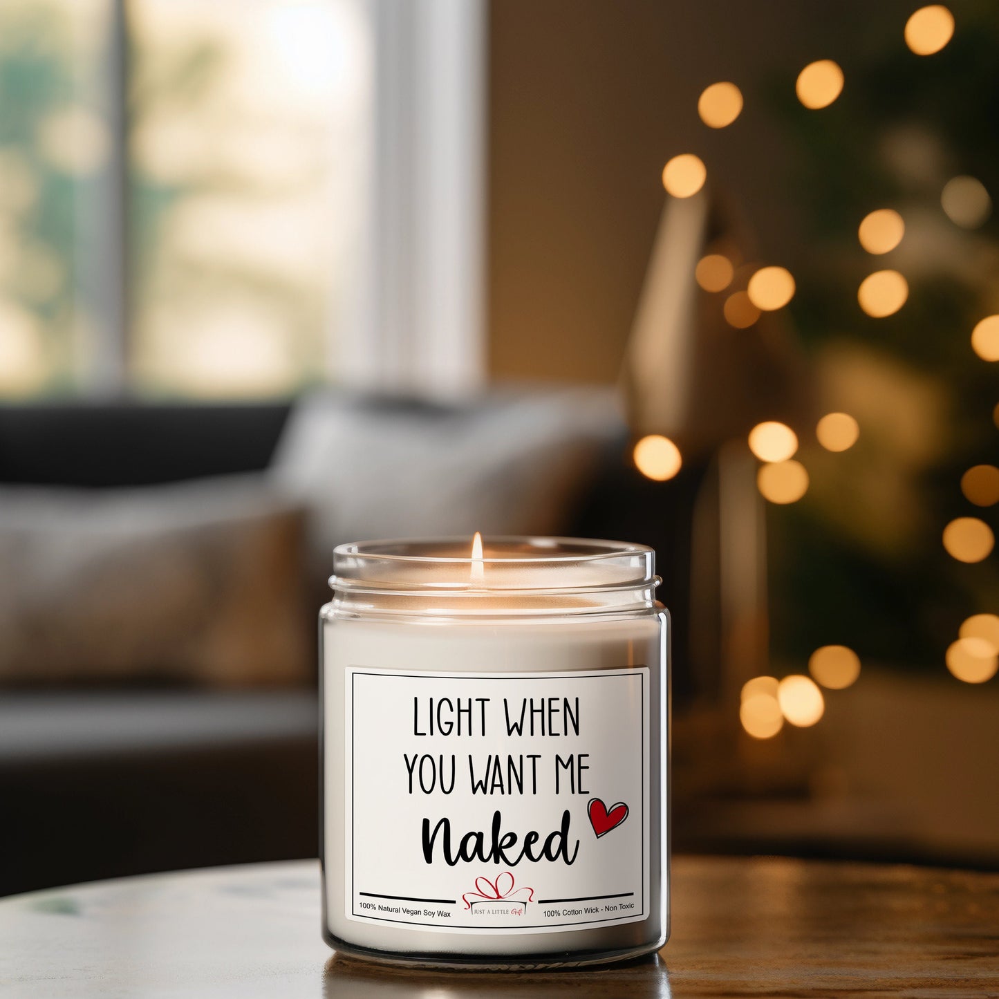 Funny Valentines Candle Naughty - personalization example