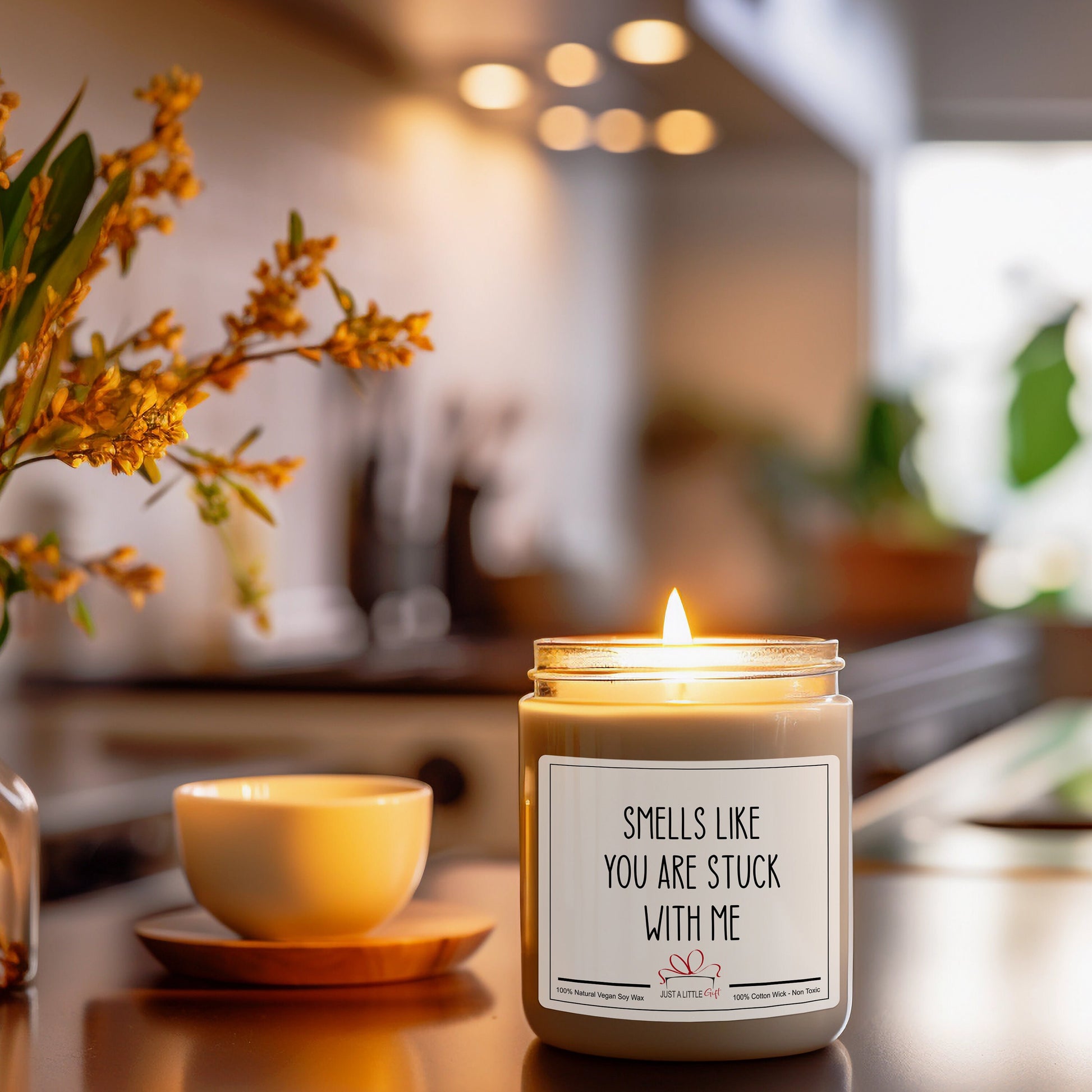 Funny Valentines Candle for Him - personalization example