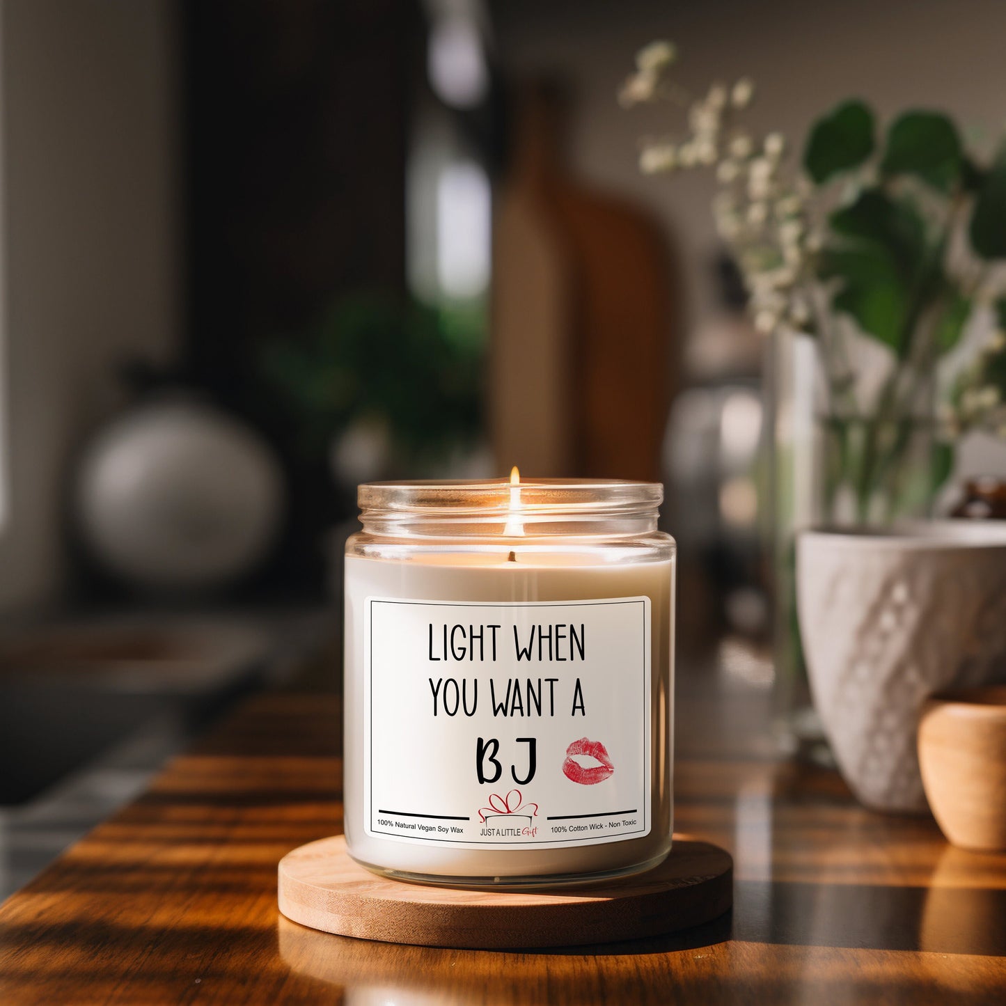 Funny Valentines Candle Naughty - personalization example
