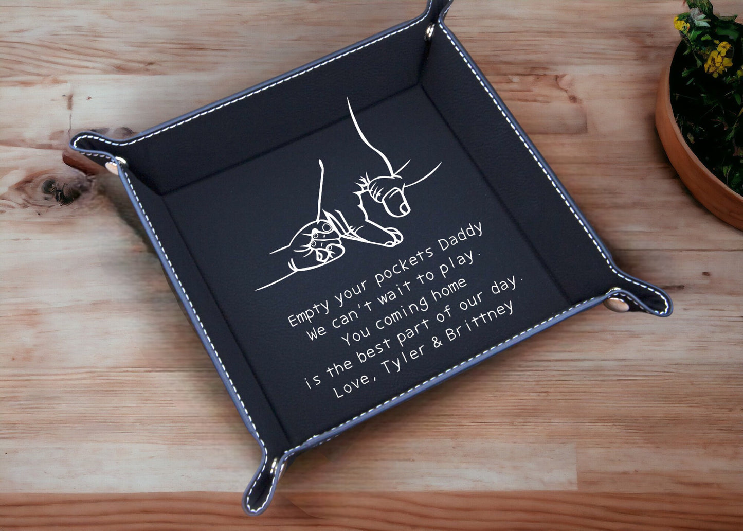 Personalized Valet Tray for Dad - a thoughtful custom gift