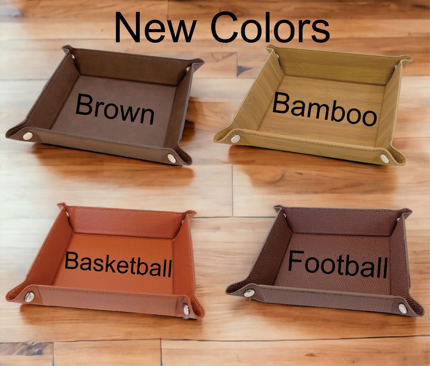Personalized Valet Tray for Dad - close-up of the custom engraving