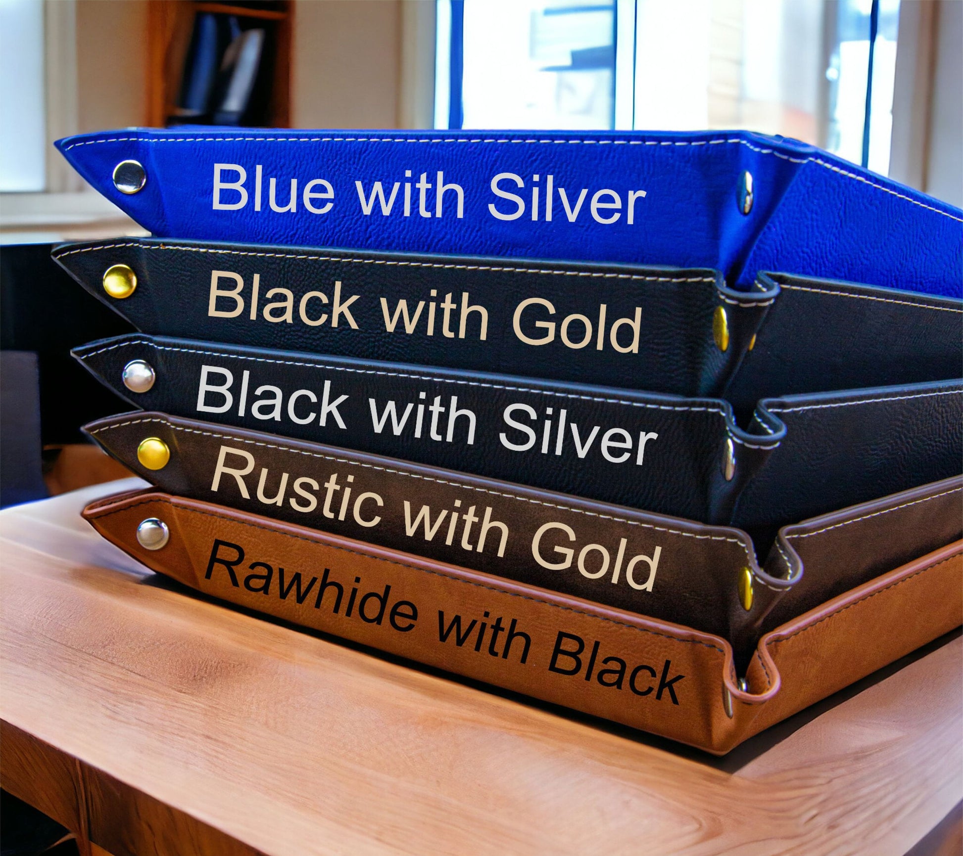 Personalized Valet Tray for Dad - personalized engraved gift, family-made in Long Island