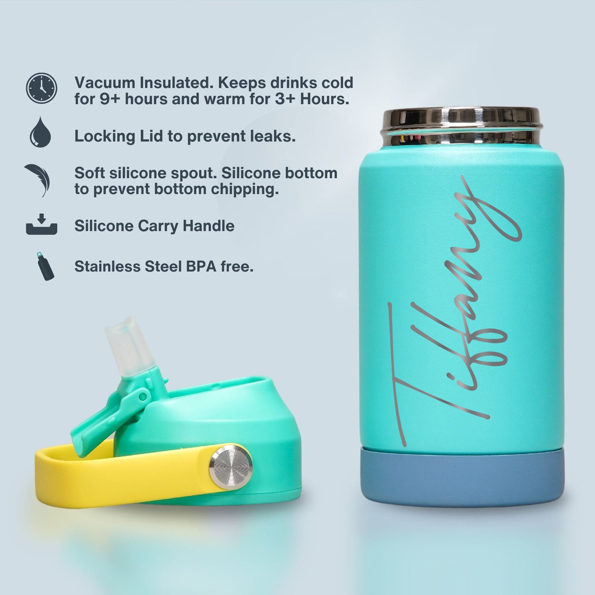 Personalized Kids Water Bottle - personalized engraved gift, family-made in Long Island