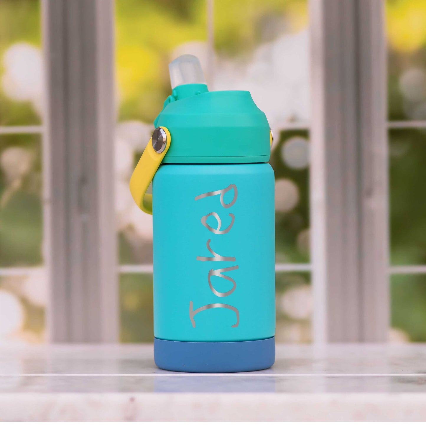 Personalized Kids Water Bottle with Straw