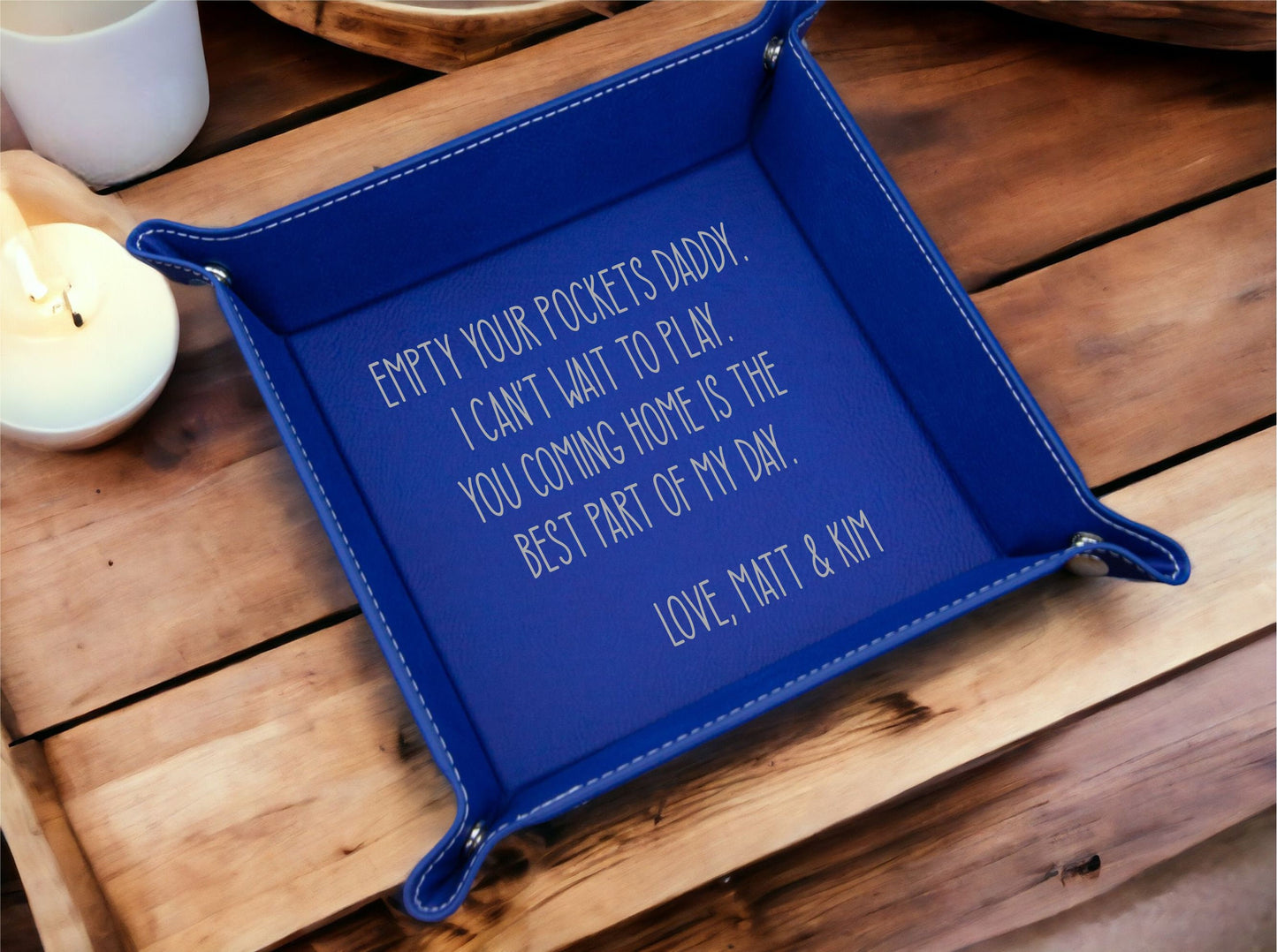 Valet Tray for Dad - a thoughtful custom gift