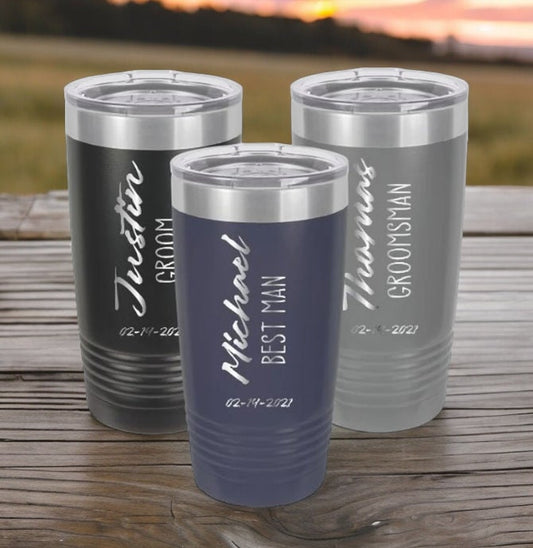 Personalized Engraved Groomsmen Tumbler