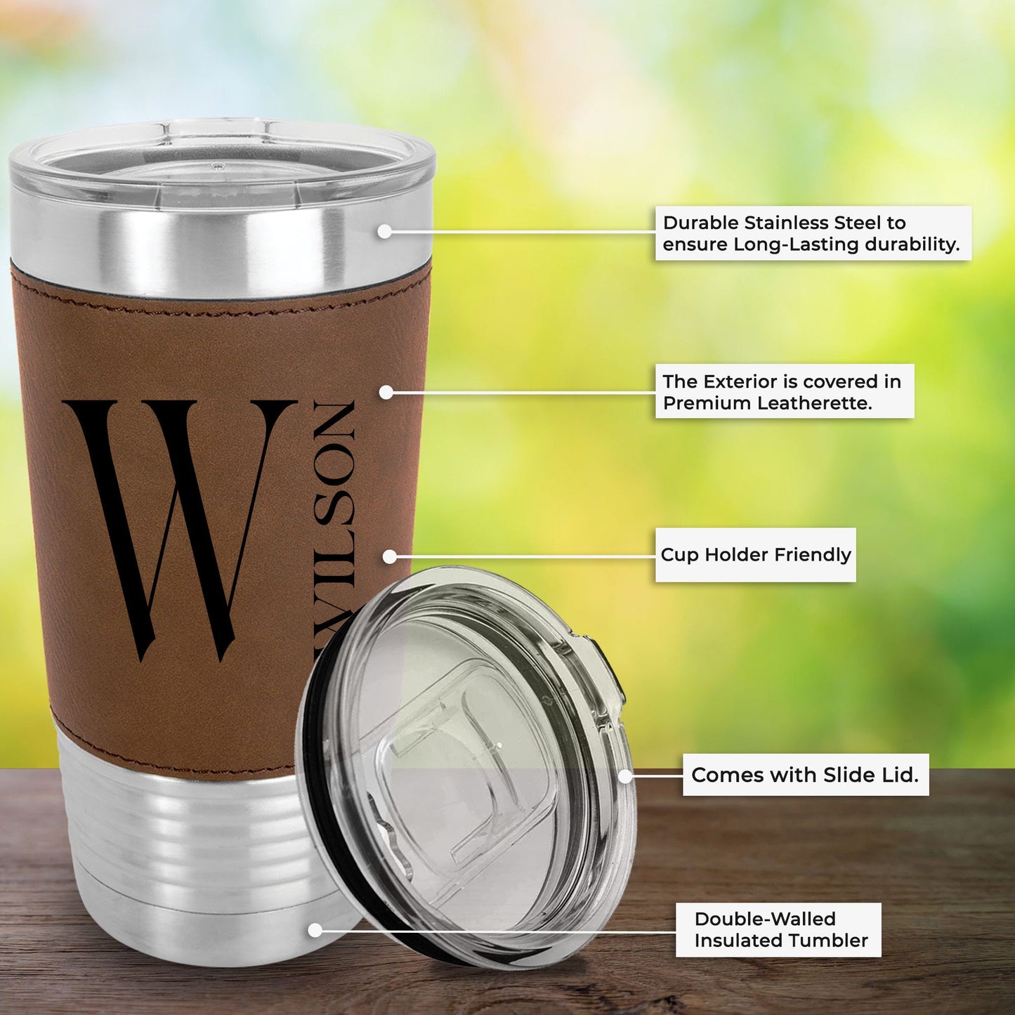 Personalized Tumbler for Men - personalized engraved gift, family-made in Long Island