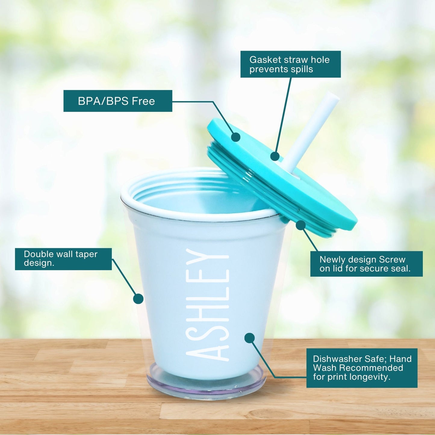 Personalized Kids Tumbler - color and style options