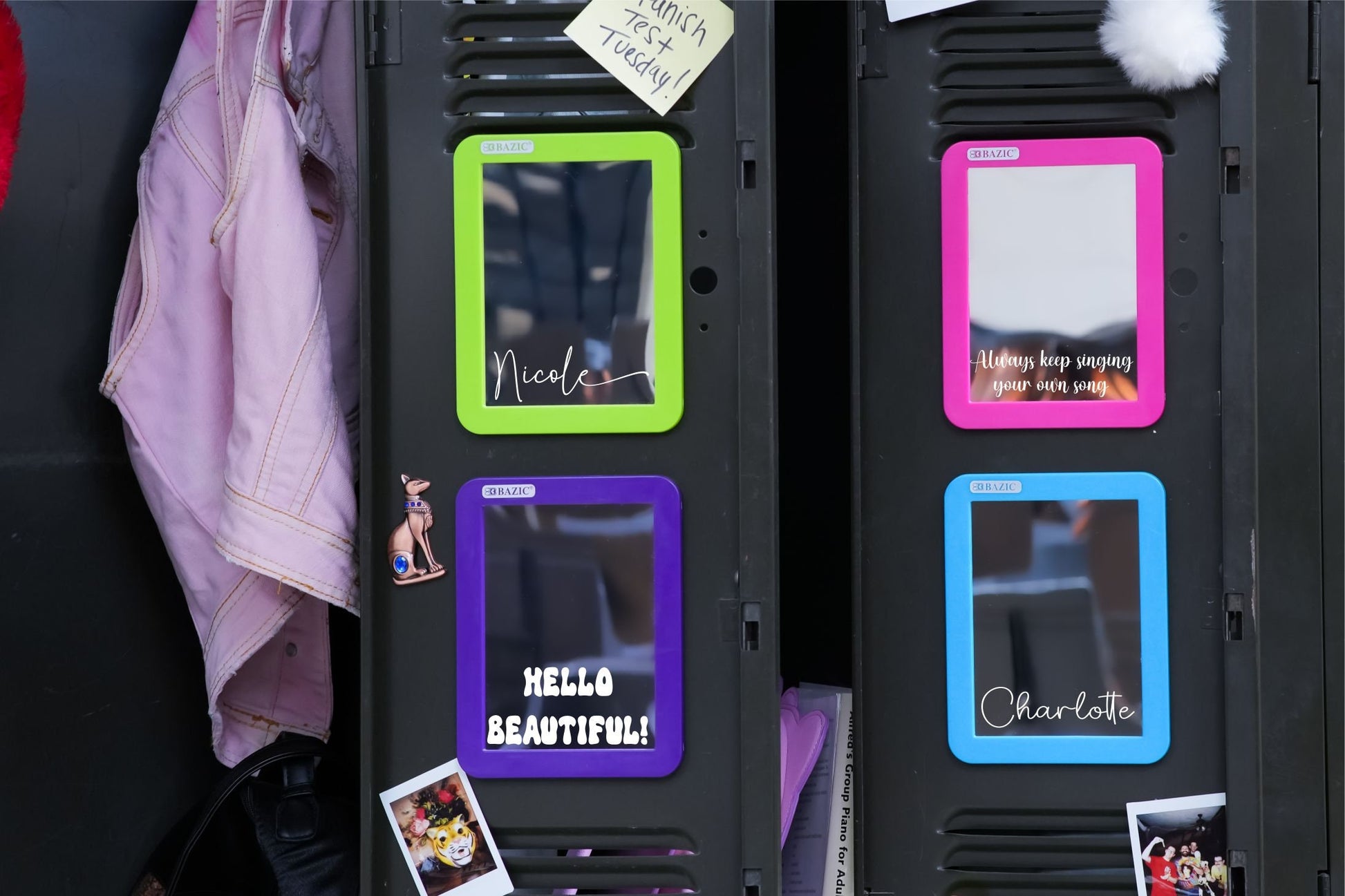 Magnetic Locker Mirror - color and style options