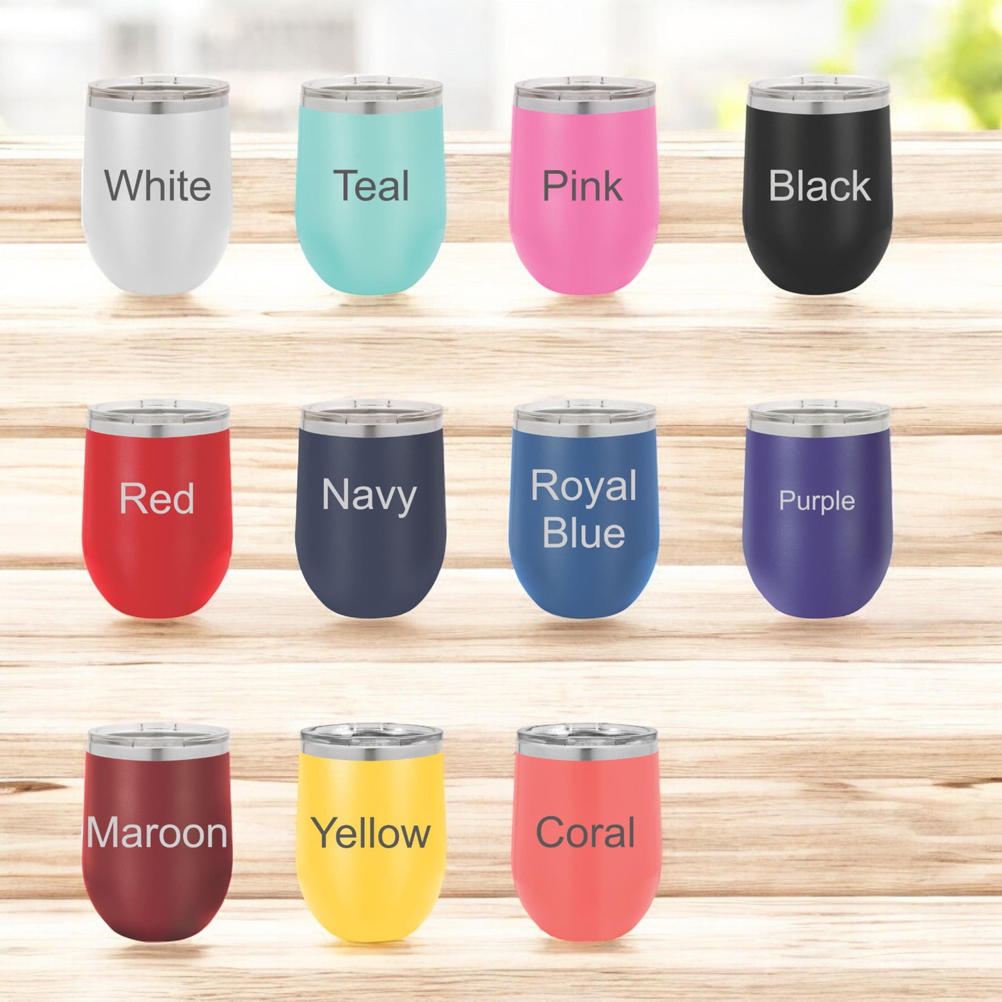 Custom Wine Tumbler - personalization example