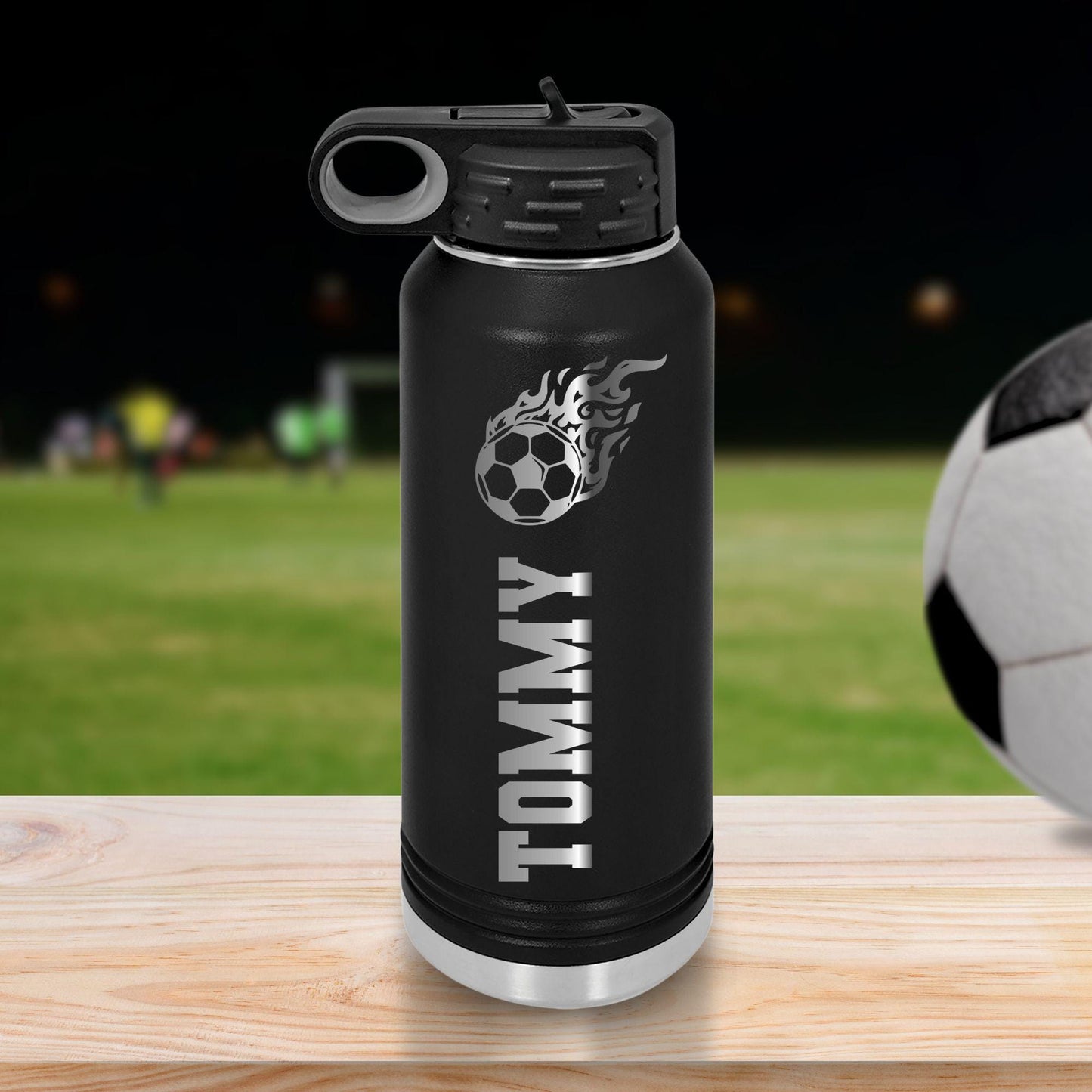 Personalized Soccer Water Bottle for Girls - a thoughtful custom gift