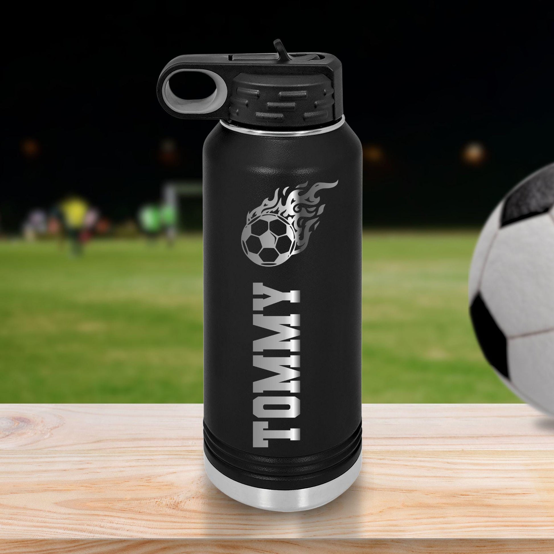 Personalized Soccer Water Bottle for Girls - a thoughtful custom gift