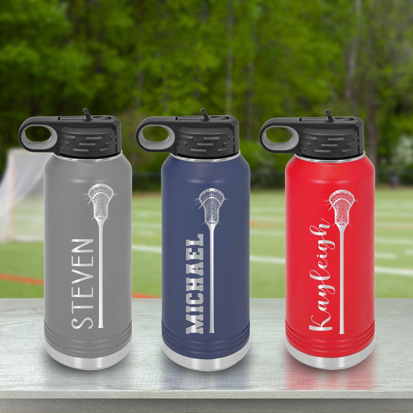 Personalized Lacrosse Water Bottle