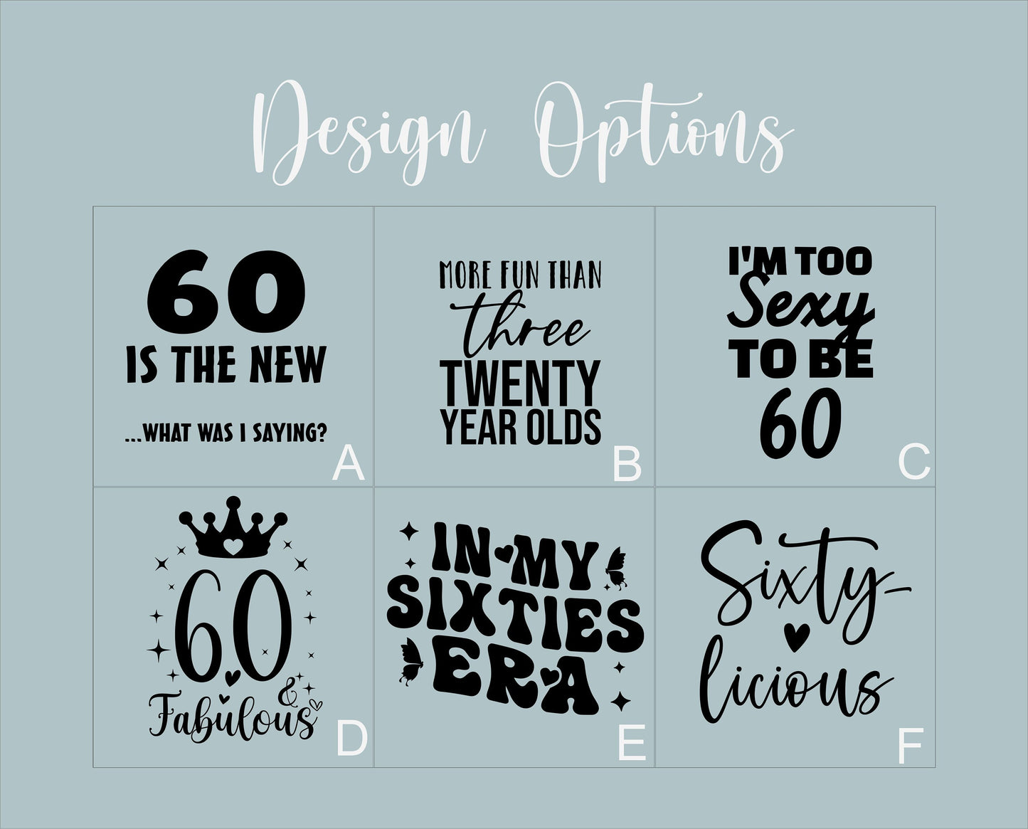 60th Birthday Wine Tumbler - personalization example