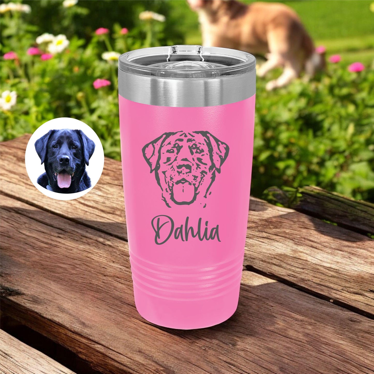 Personalized Dog Tumbler Gift - color and style options
