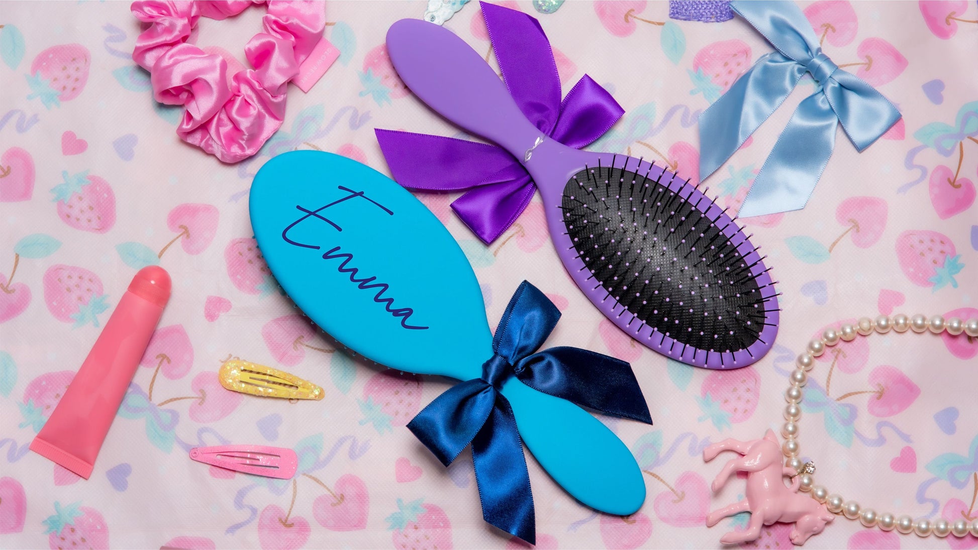Personalized Detangling Hair Brush - personalized engraved gift, family-made in Long Island