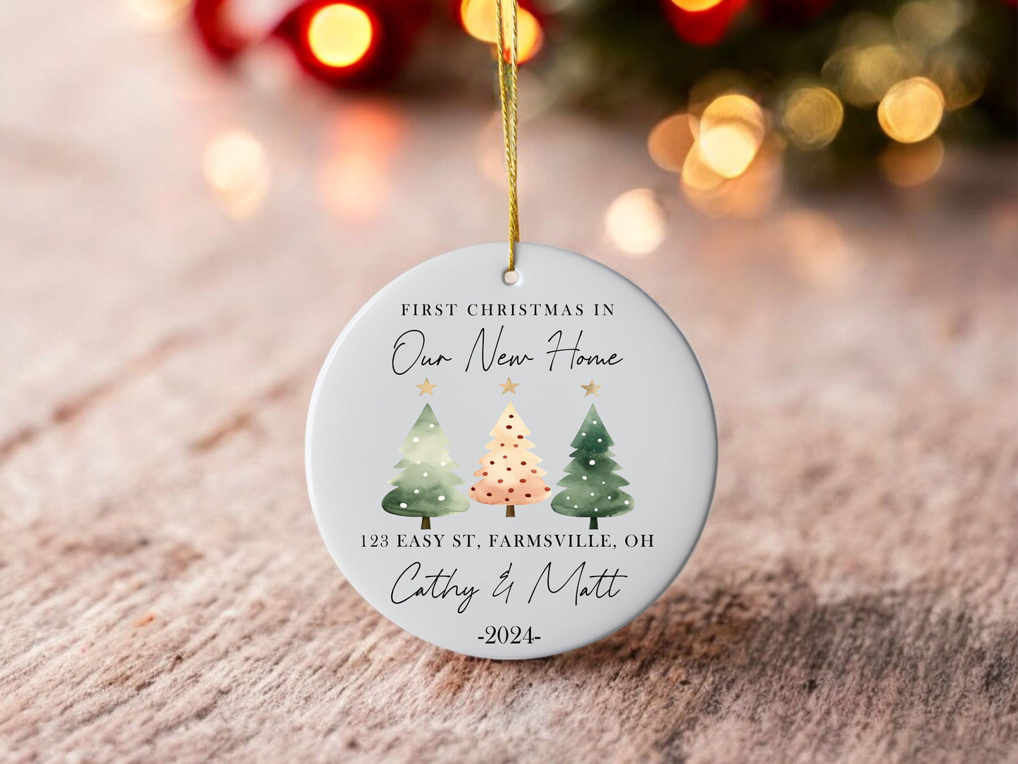 First Home Christmas Ornament - color and style options