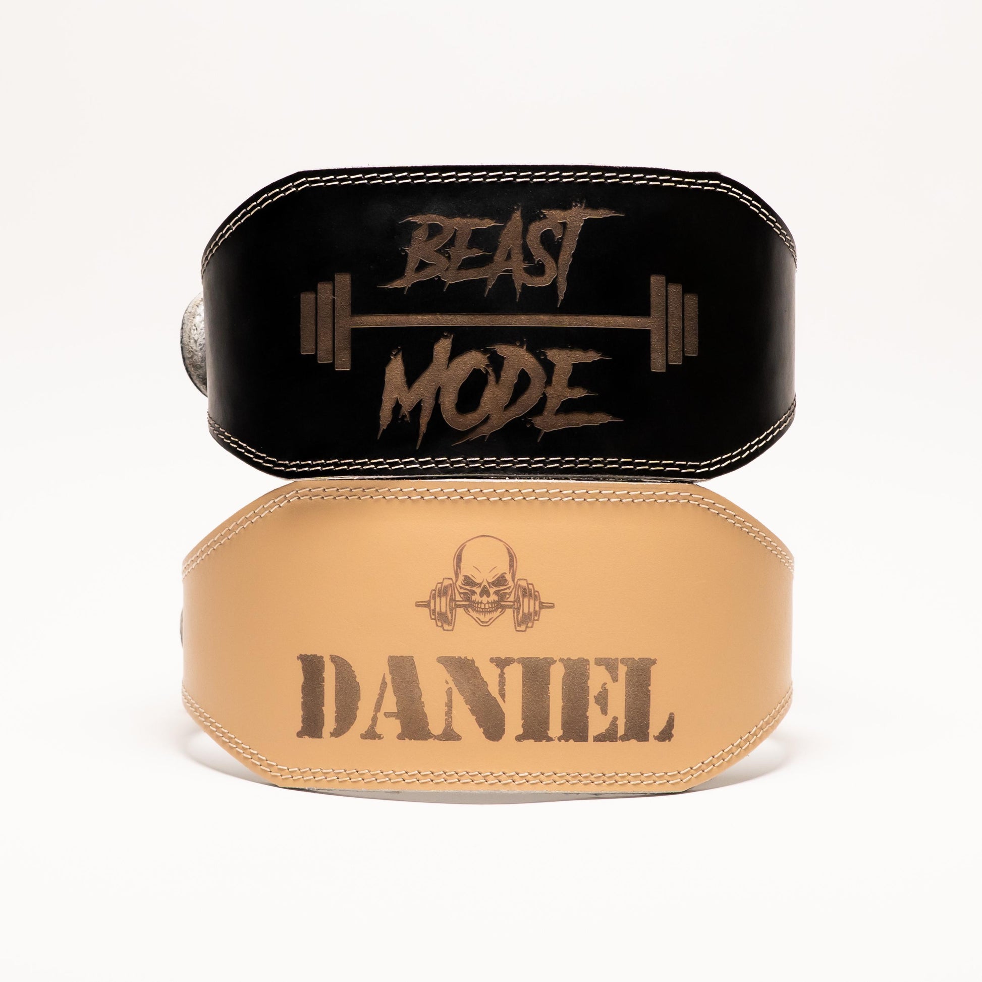 Personalized Leather Weight Lifting Belt: Padded Lumbar Support - a thoughtful custom gift