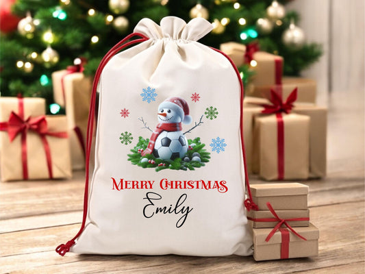 Soccer Santa Sack - personalized engraved gift, family-made in Long Island