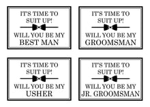 Load image into Gallery viewer, Groomsmen Proposal Gift Set,  Custom Gift Box, Personalized Can Cooler and Key chain for Best Man &amp; Groomsmen
