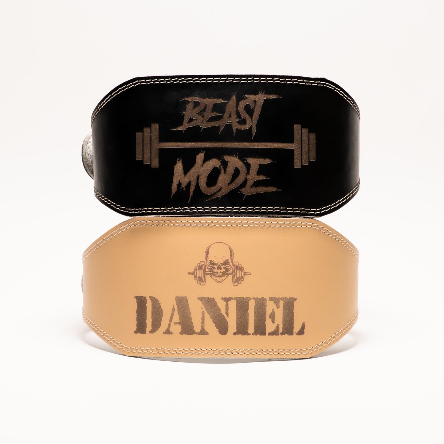 Personalized Leather Weightlifting Belt: Laser Engraved Gym Belt with - a thoughtful custom gift