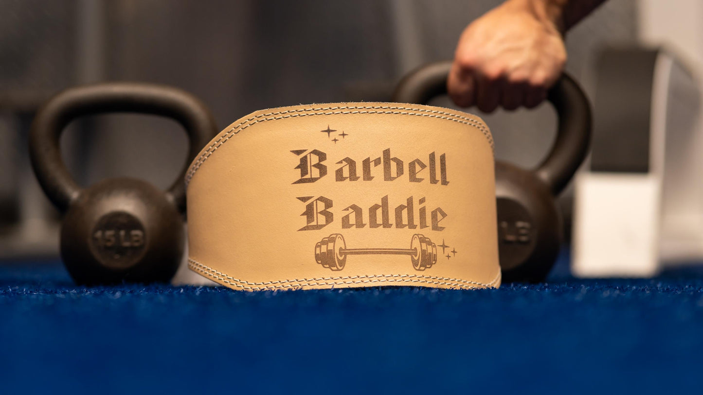 Personalized Leather Weightlifting Belt: Laser Engraved Gym Belt with - personalized engraved gift, family-made in Long Island
