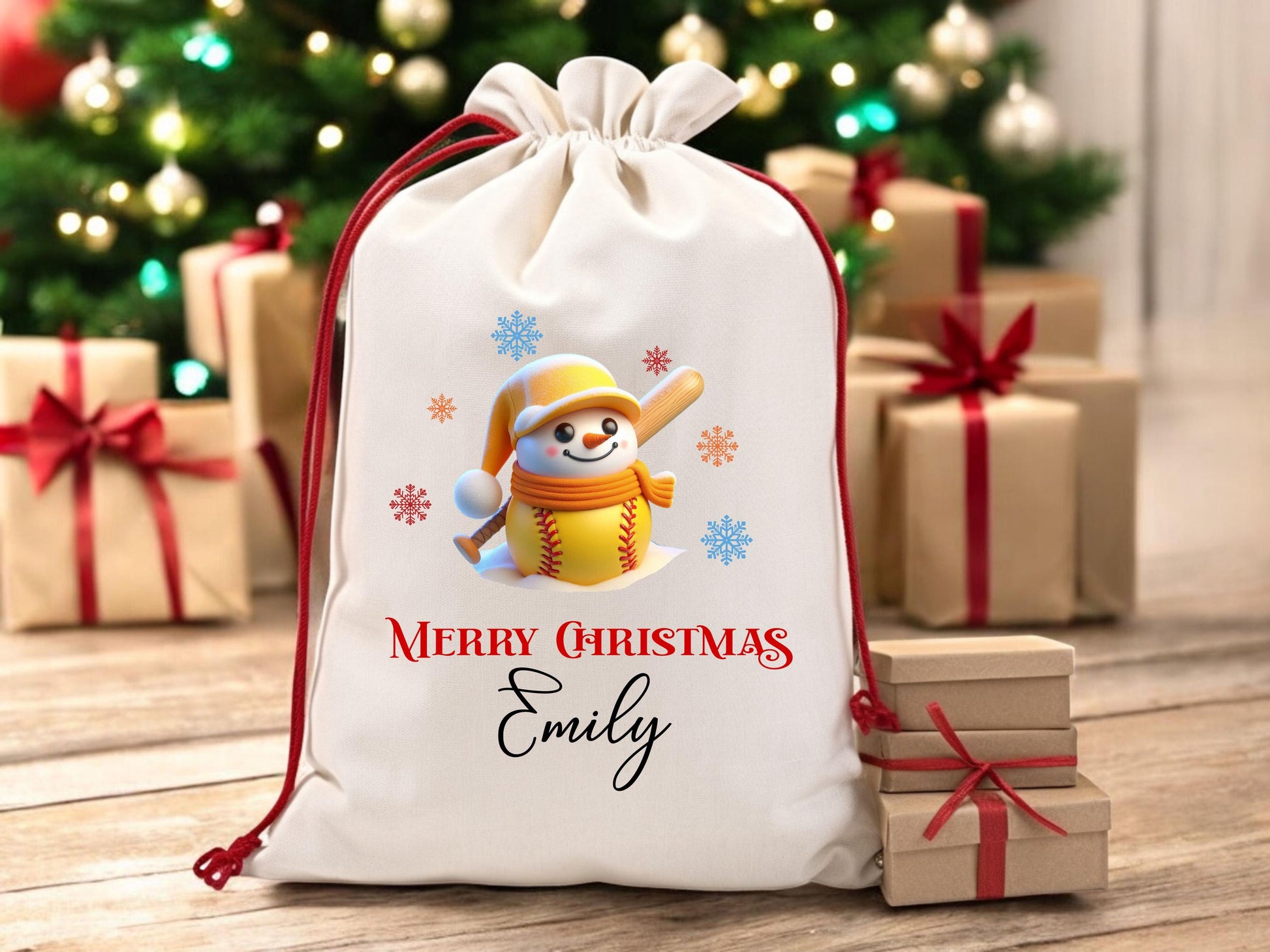 Soccer Santa Sack - personalized engraved gift, family-made in Long Island