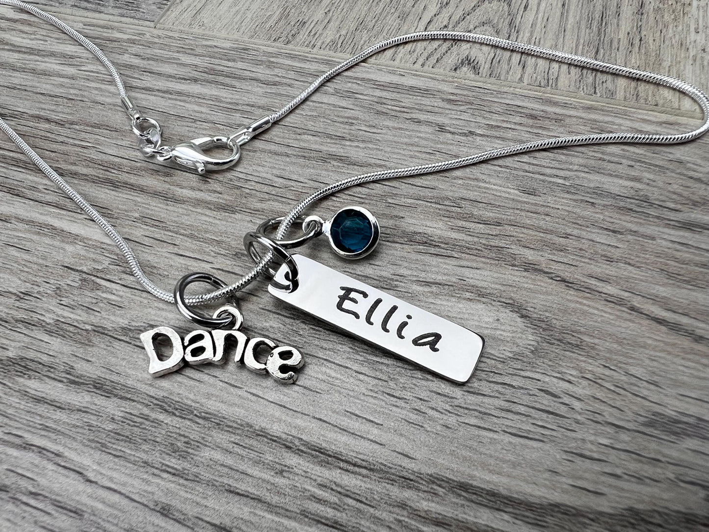 Personalized Dance Necklace: Sterling Silver - a thoughtful custom gift