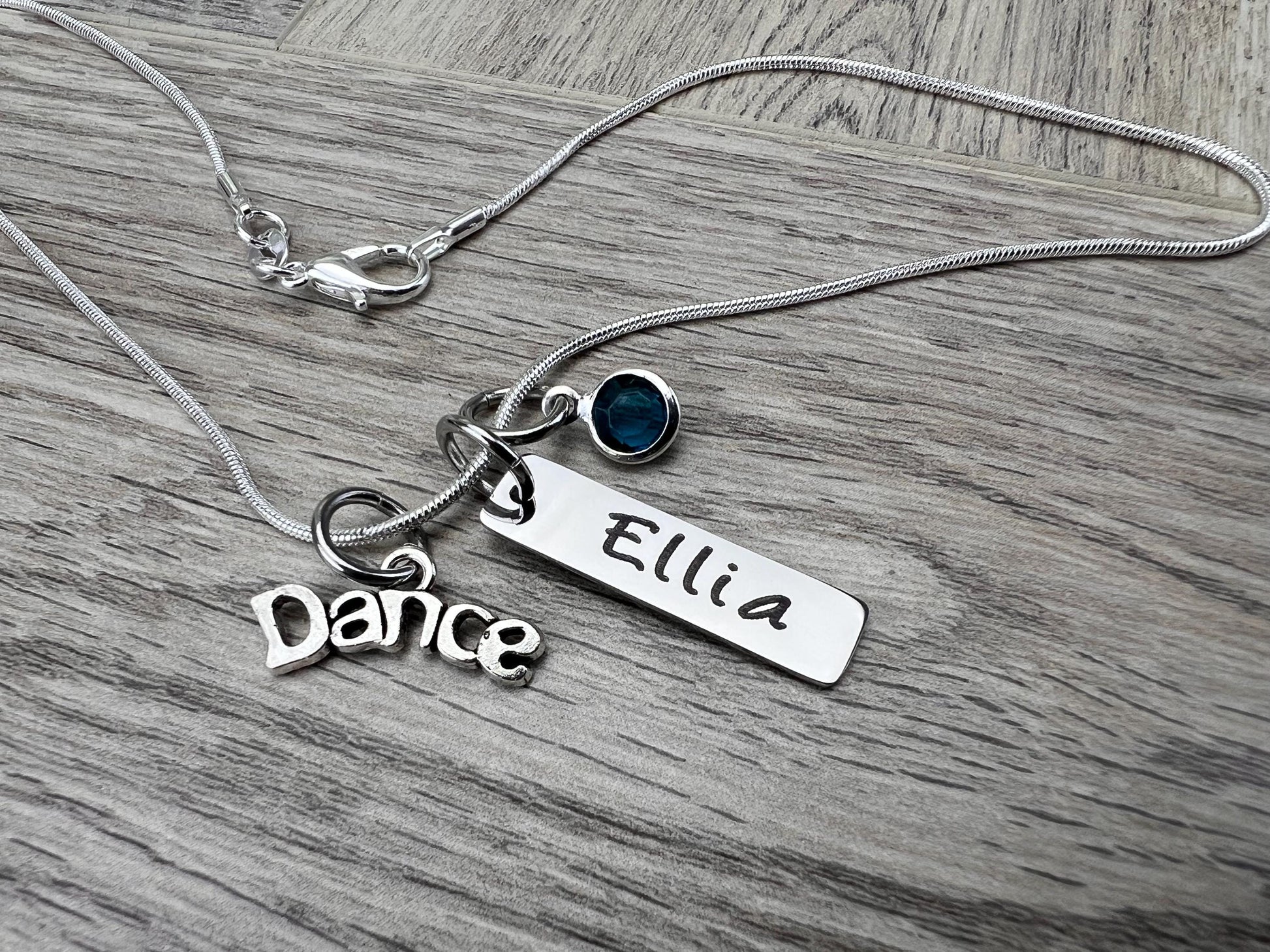 Personalized Dance Necklace: Sterling Silver - a thoughtful custom gift