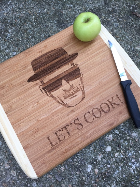 Heisenberg Bamboo Cutting Board: Breaking Bad Inspired