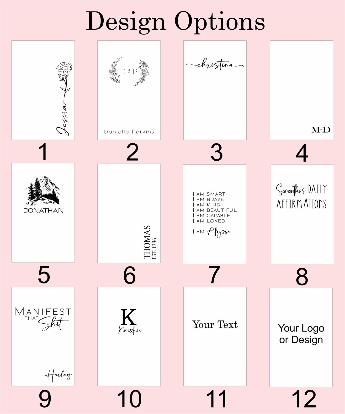Personalized Manifestation journal - personalization example