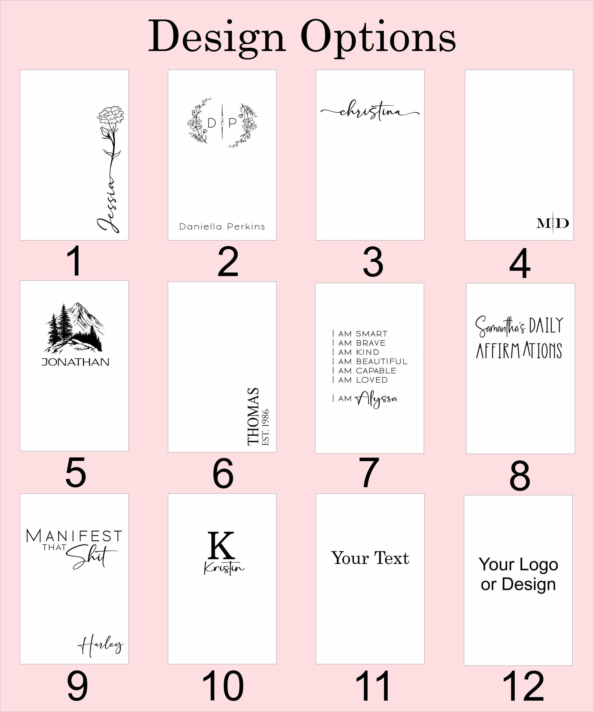 Personalized Manifestation journal - personalization example