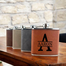 Load image into Gallery viewer, Groomsmen Proposal Gift Set, Custom Flask &amp; Keychain Box for Best Man, Ushers and Groomsmen
